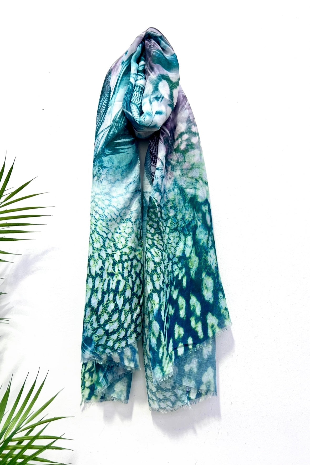 Green Feather Scarf
