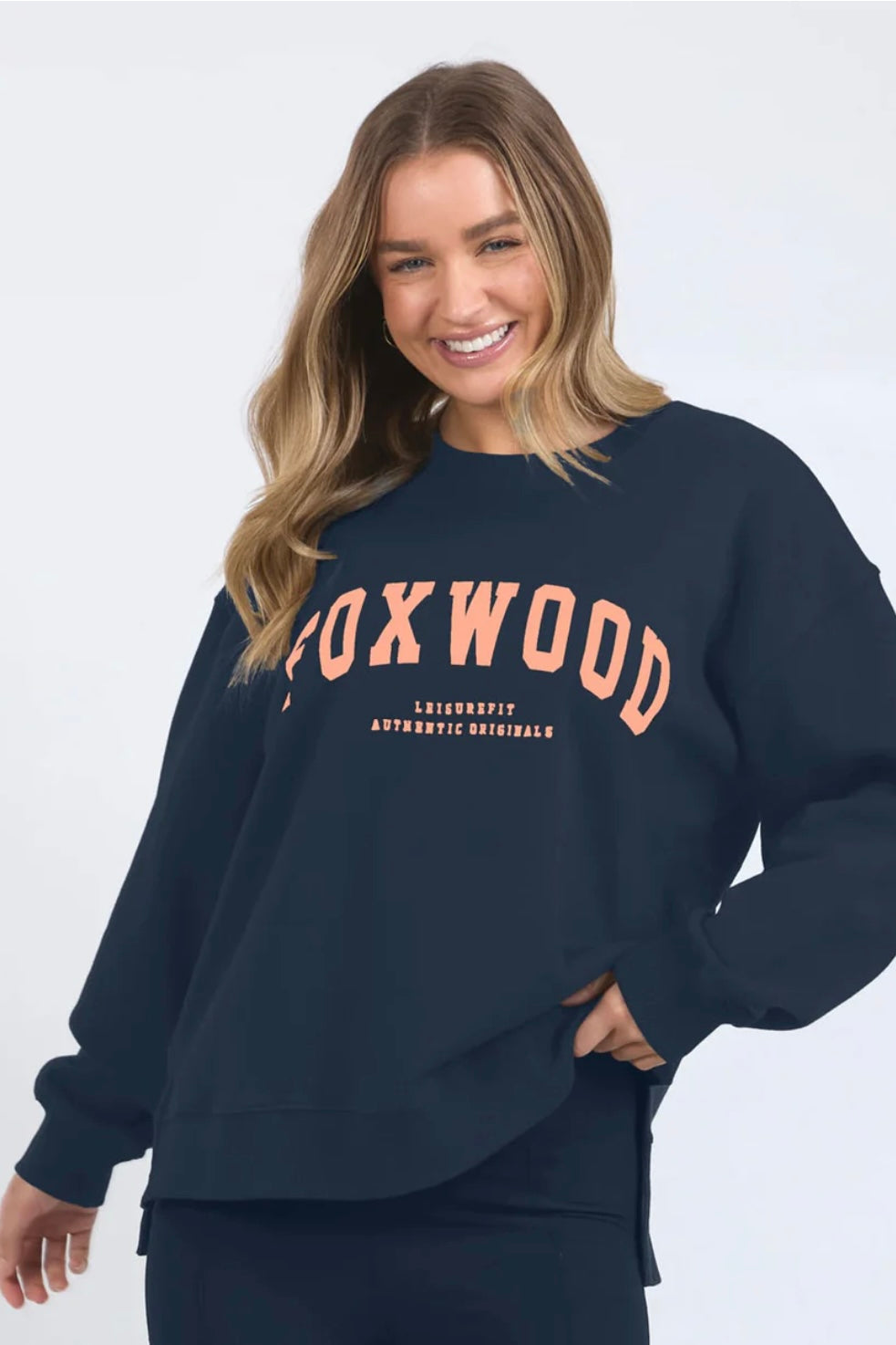 Interval Crew- Navy/Orange