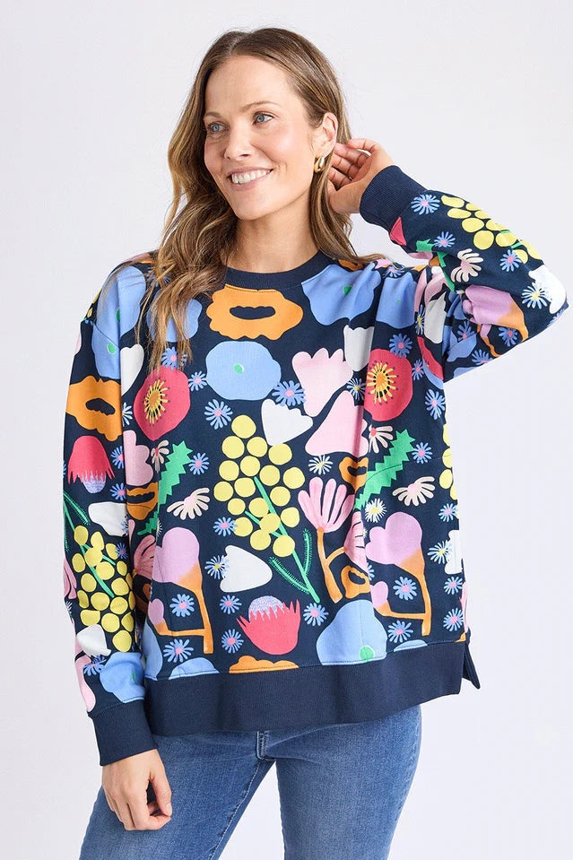 Flower Medly Crew- Multi