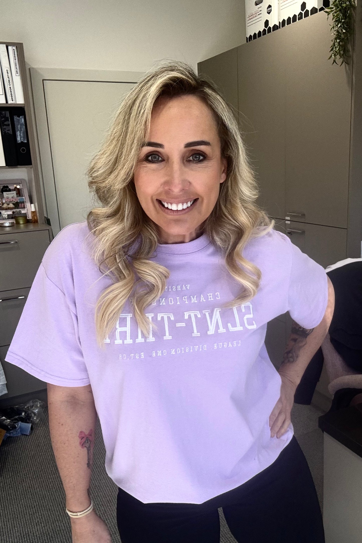 Varsity Tee- Lilac