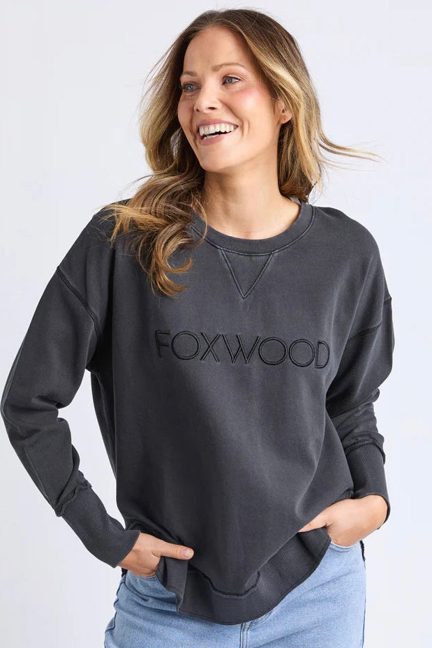 Washed Simplified Crew- Washed Black