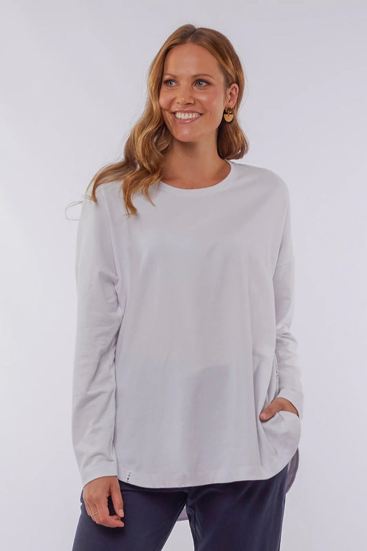 Society L/S Tee- White