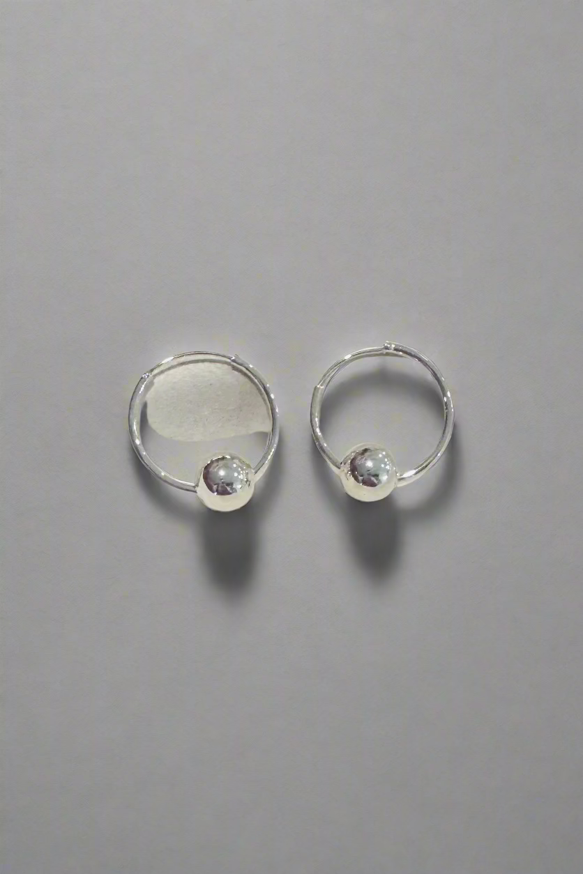 Ballin Hoop- Silver