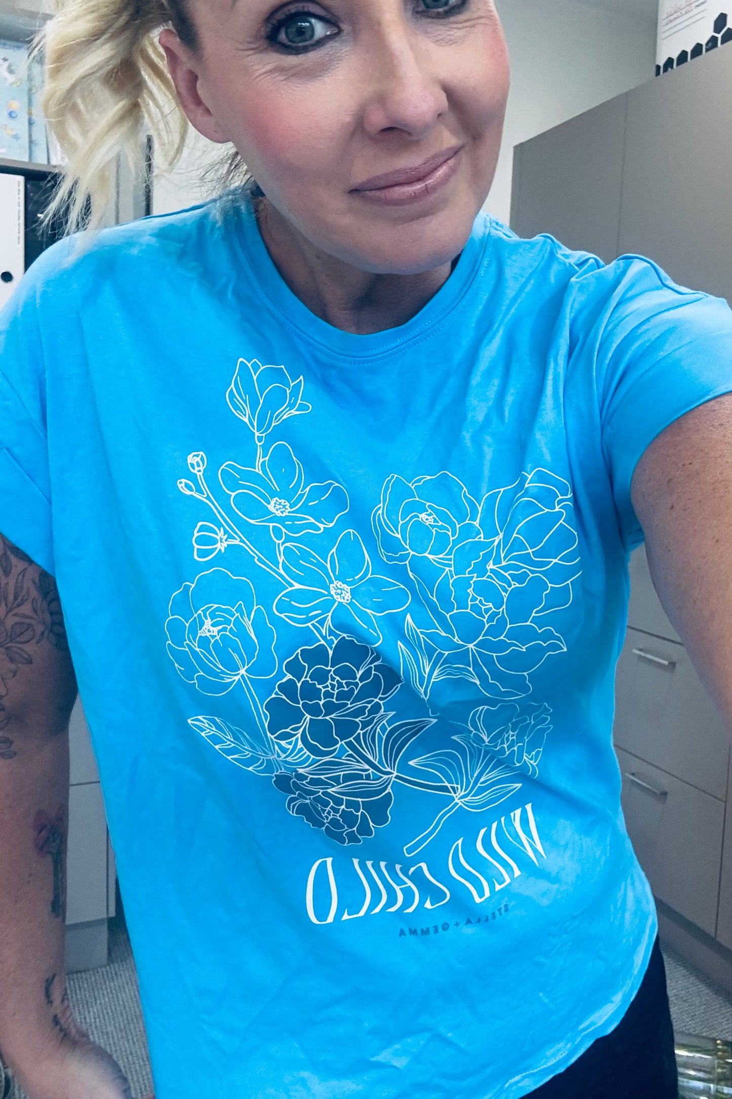 Wild Child Tee- Azure Blue