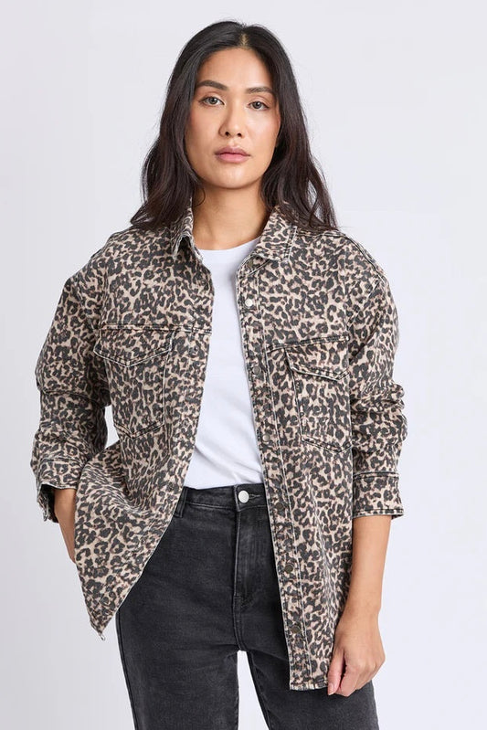 Leopard Denim Shirt