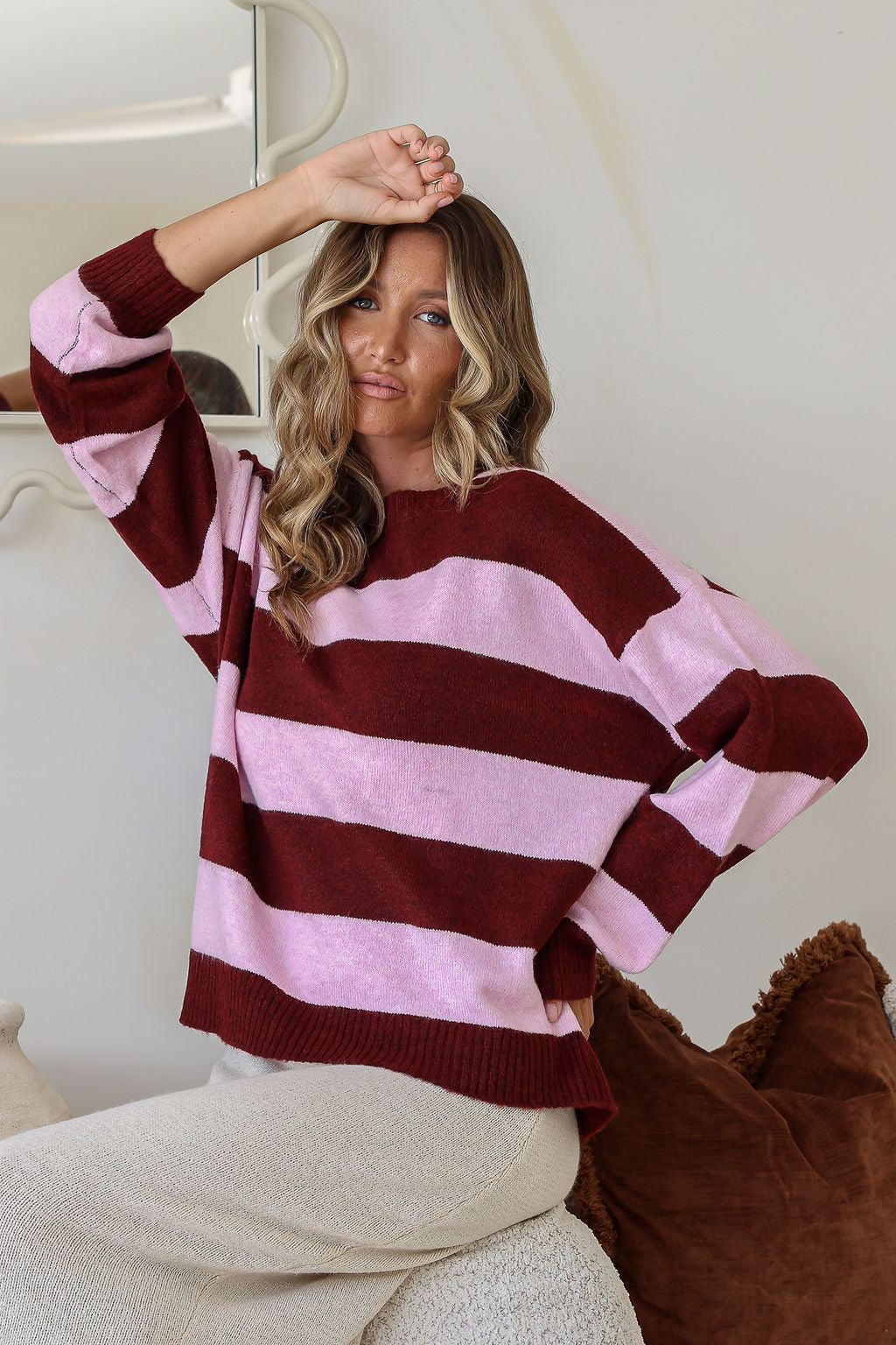 Marlow Knit - Pink/Plum