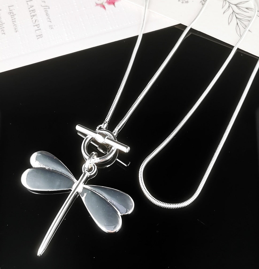 Dragon Fly Necklace - Silver