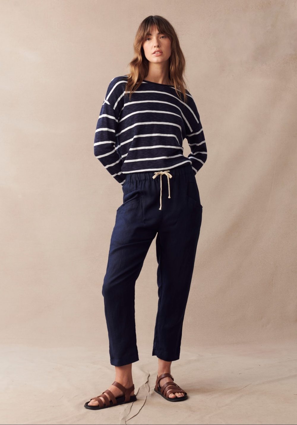 Luxe Linen Pant - Navy