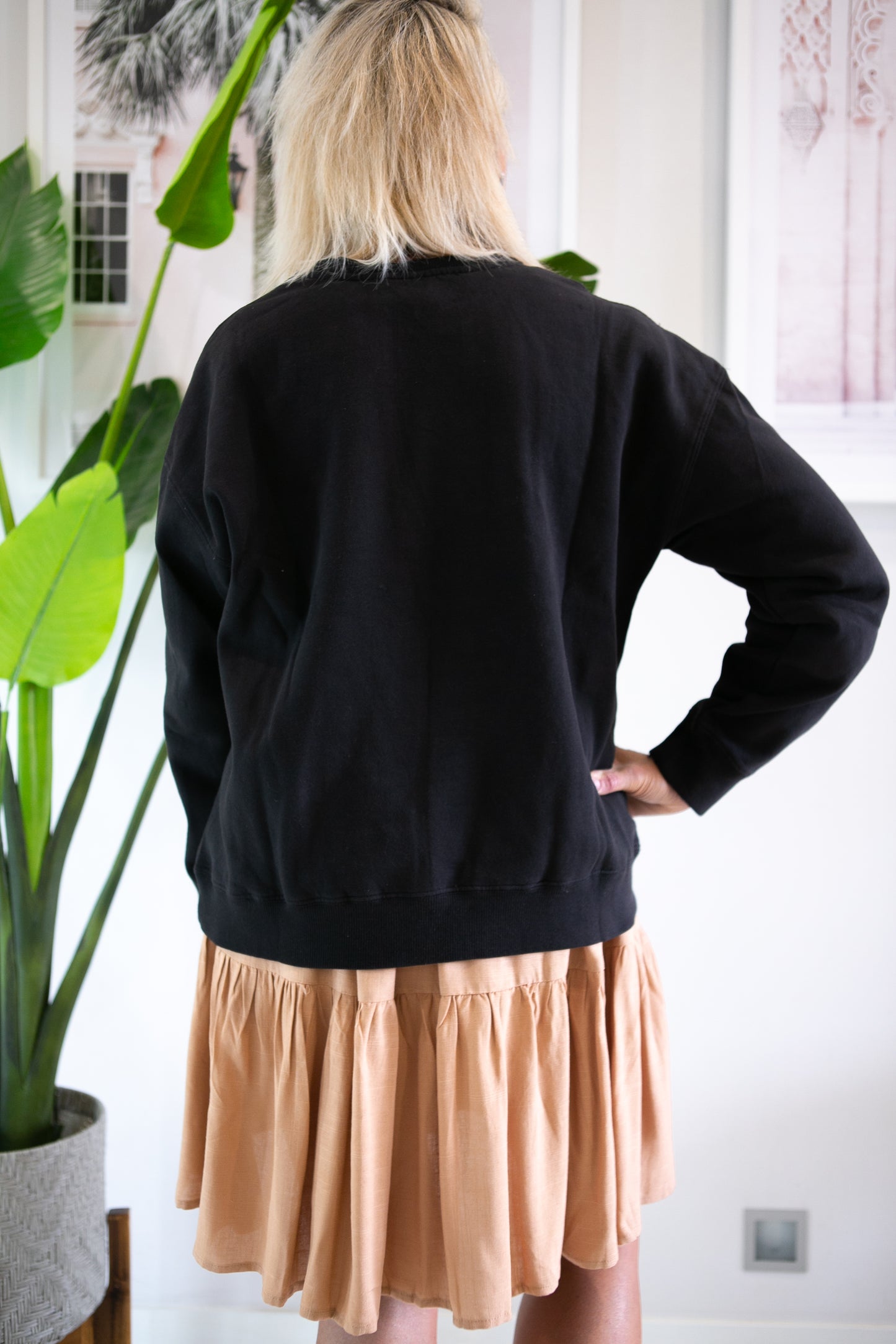 Feline Oversized Fleece- Black