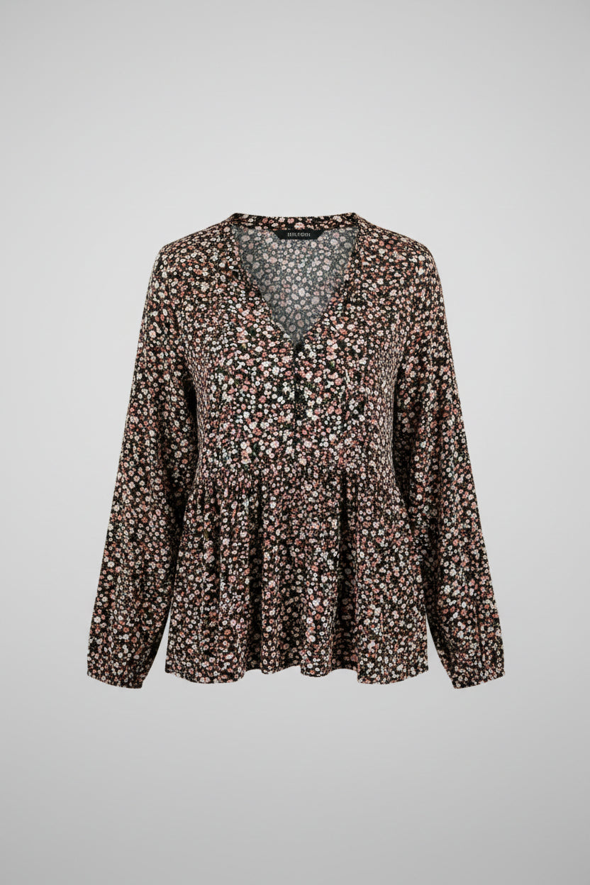 Sanctury Shirt - Black Floral