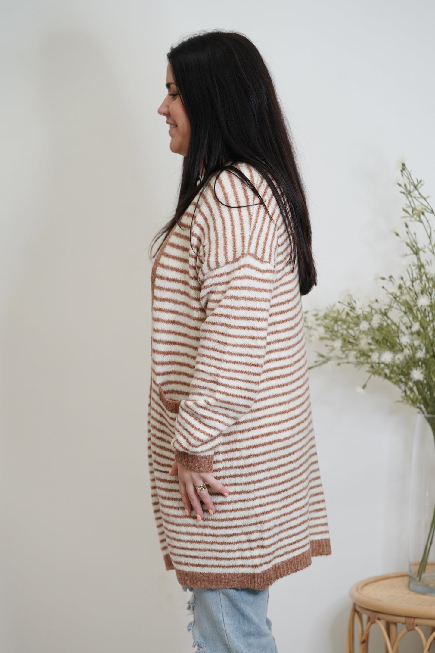 Mocha Stripe Cardi