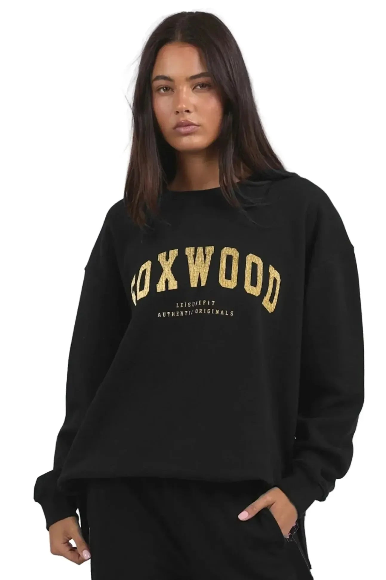 Interval Crew- Black with Gold