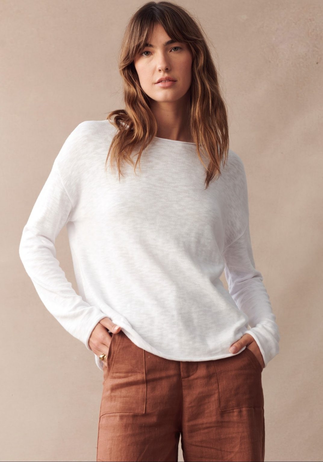 Nellie Crew Knit - White
