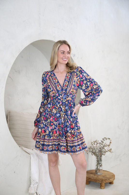 Salty Breeze Dress- Vintage Navy