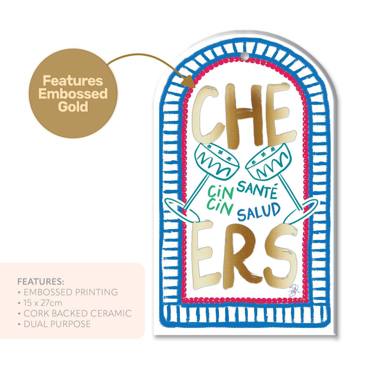 Trivet Plate - Cheers Cin Cin