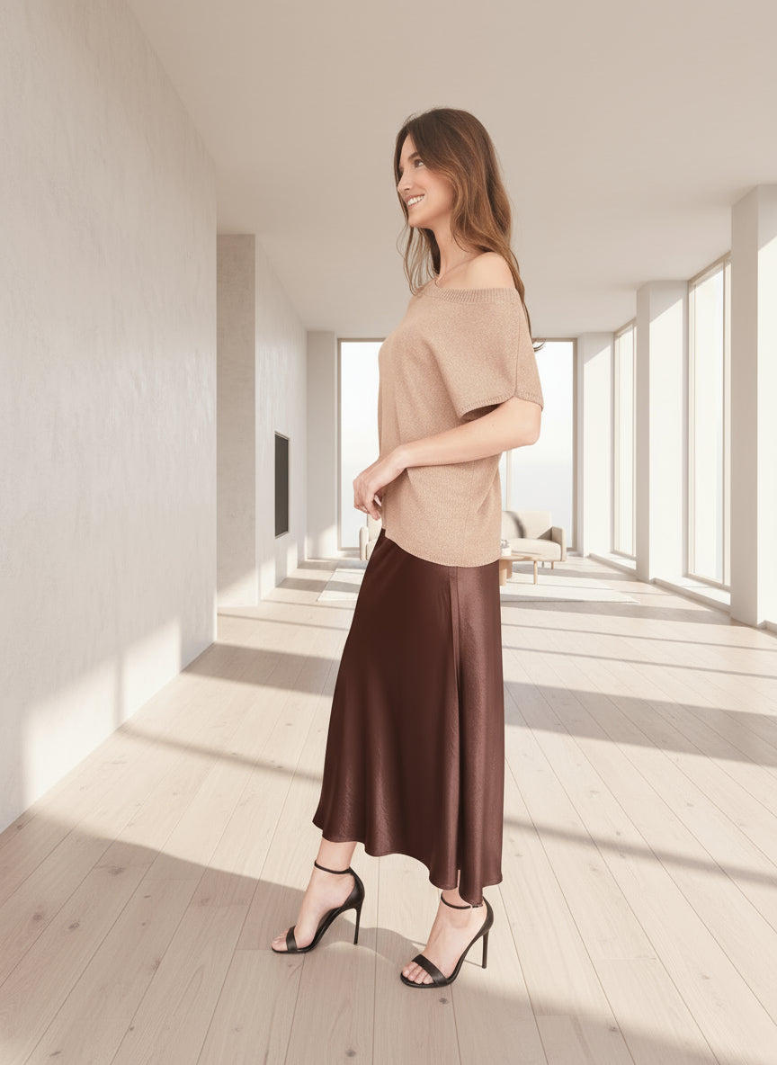 Tilly Knit Top- Mocha