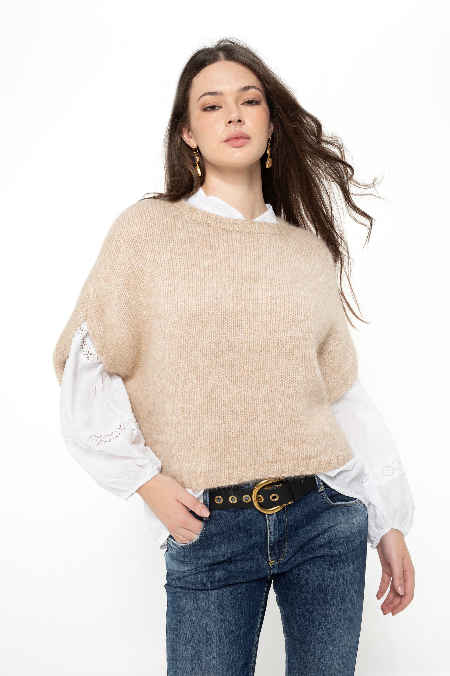 Alpaca Wool Pullover - Oatmeal