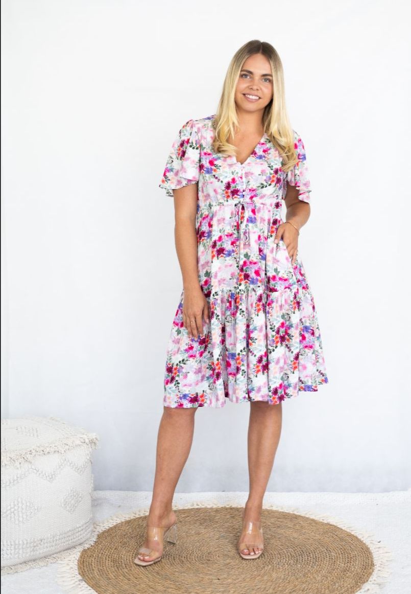 Roxanne Dress- Tropical Floral