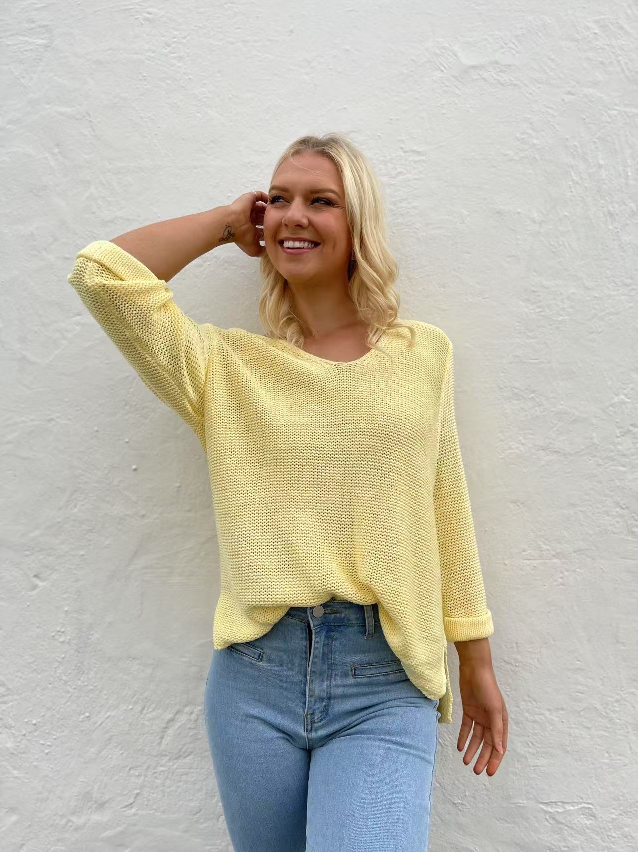 Cindy Knit - Pastel Yellow