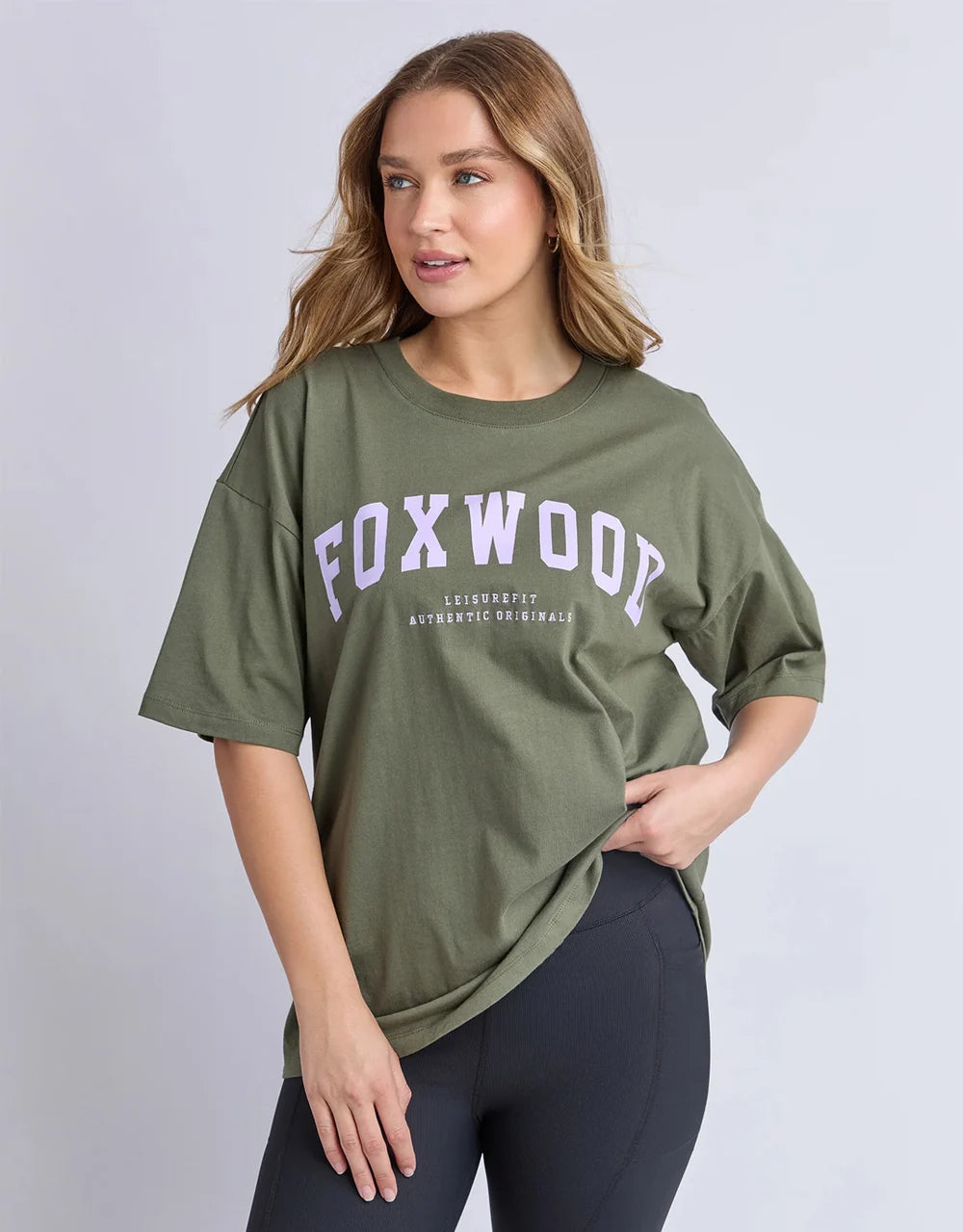 Interval Tee- Khaki /Lilac