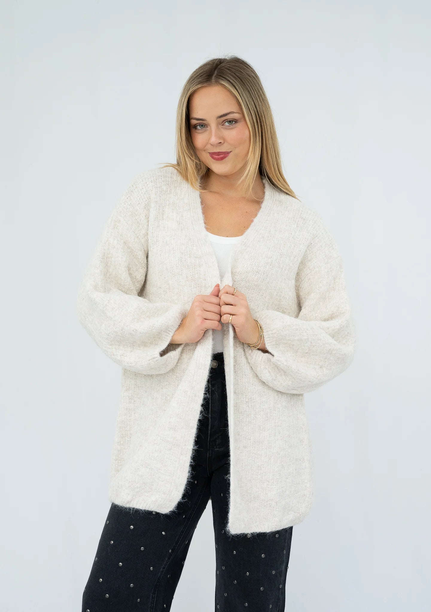 Soft Wool blend Cardi - Natural