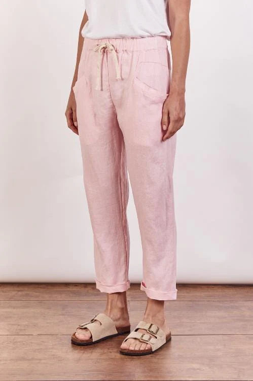 Luxe Linen Pant - Pink