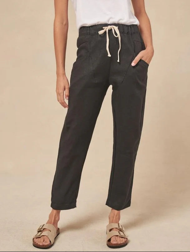 Luxe Linen Pant - Black