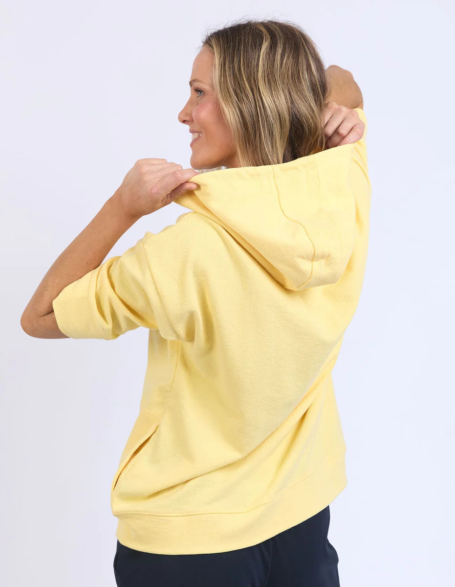 Beachy Zip Hoodie- Pale Banana