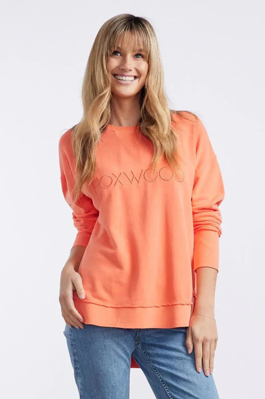 Simplified Crew- Neon Peach
