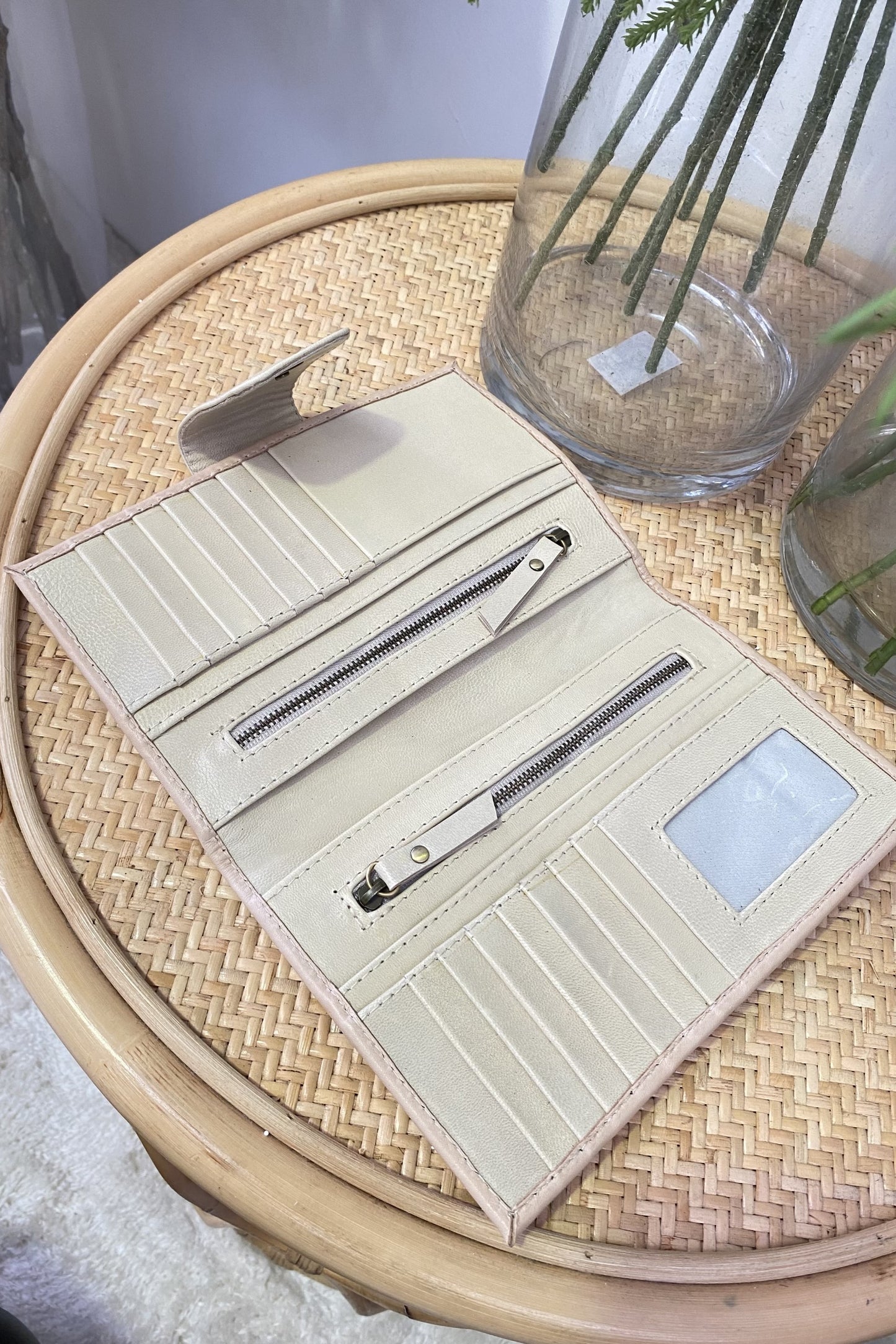 Ubud Textured Wallet - Taupe