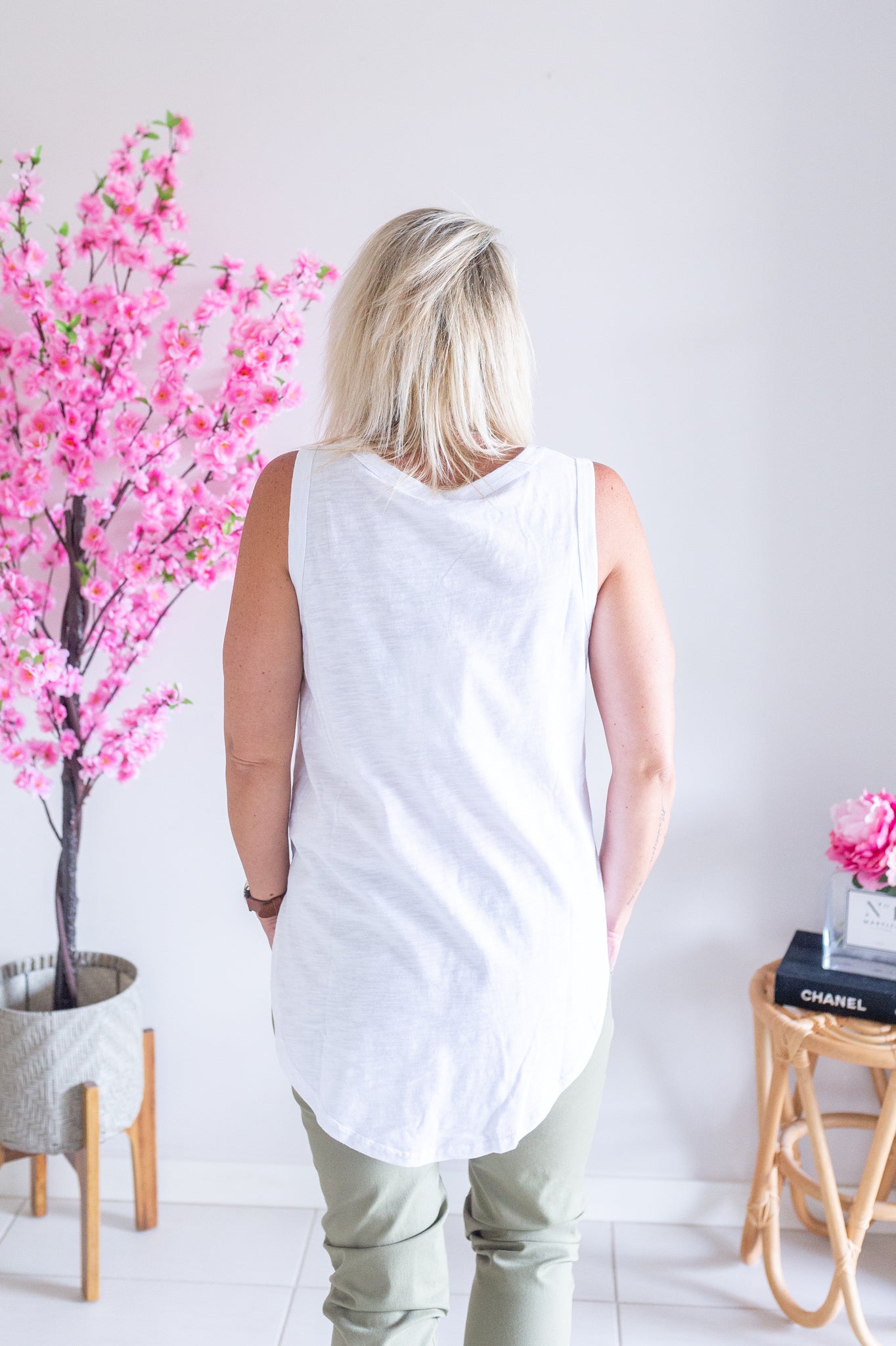 Jax Cross Tank - White/Black