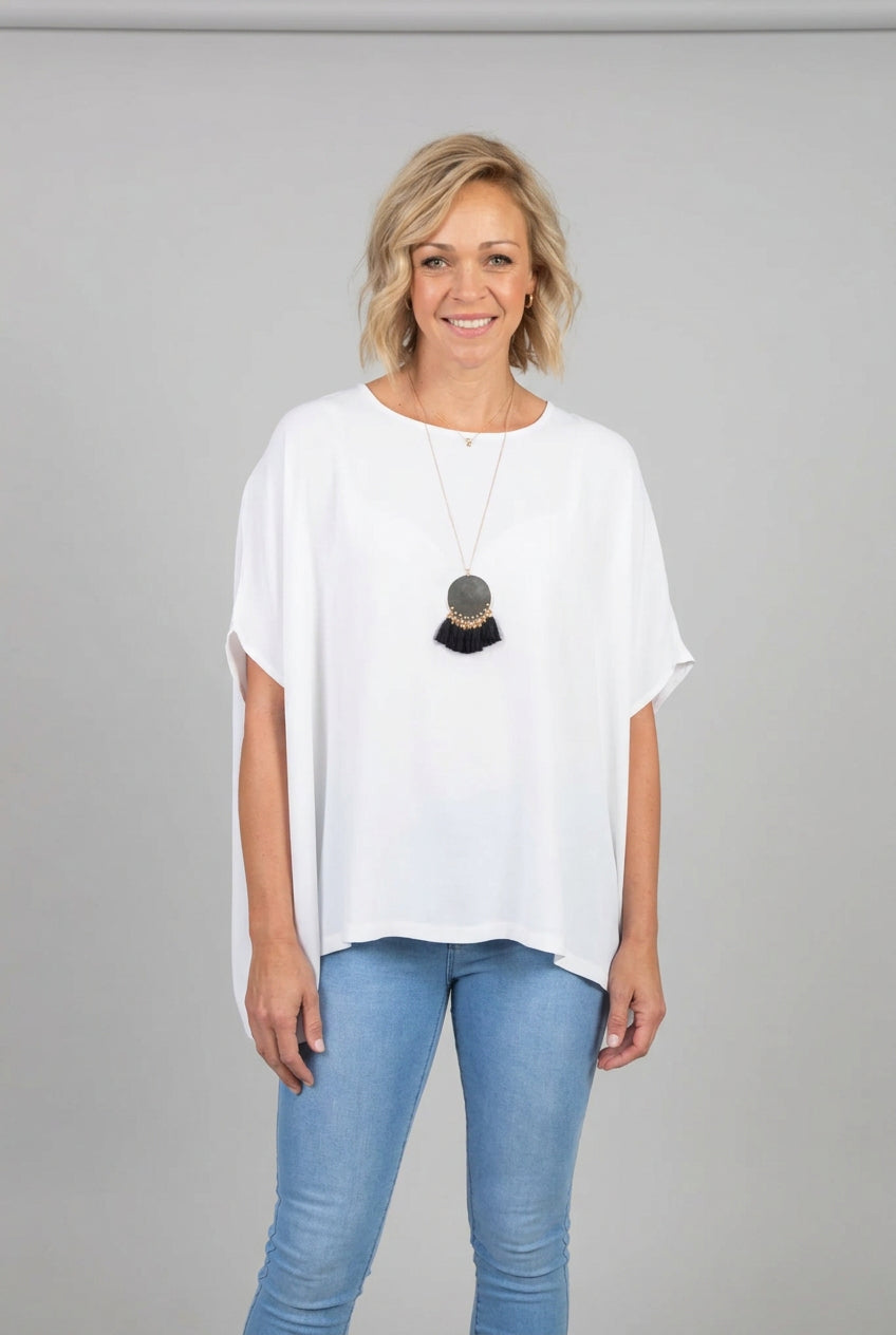 Julia Oversized Top - White