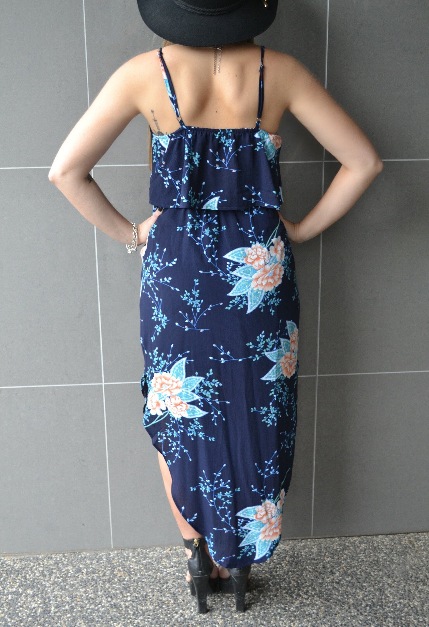 Dakota Dress- Navy Blossom