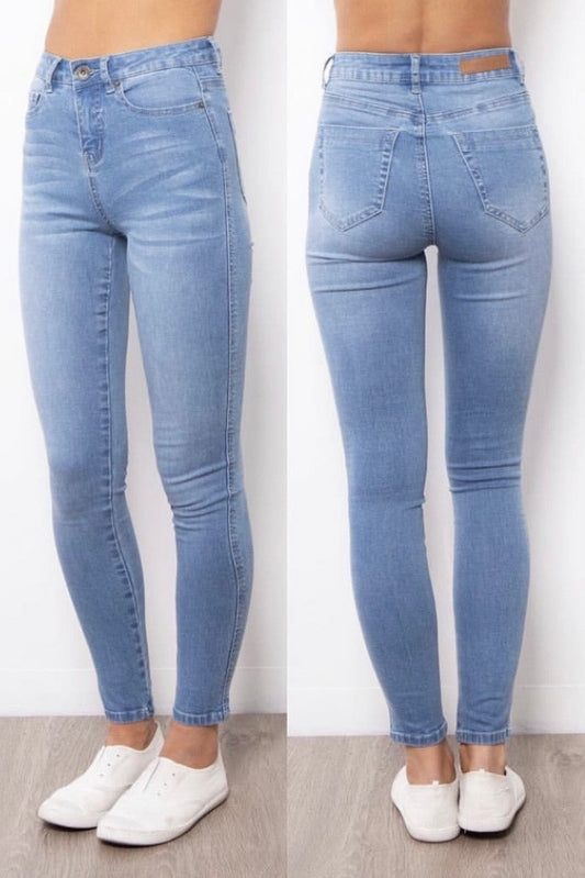 Khloe Plain Jean- Blue wash