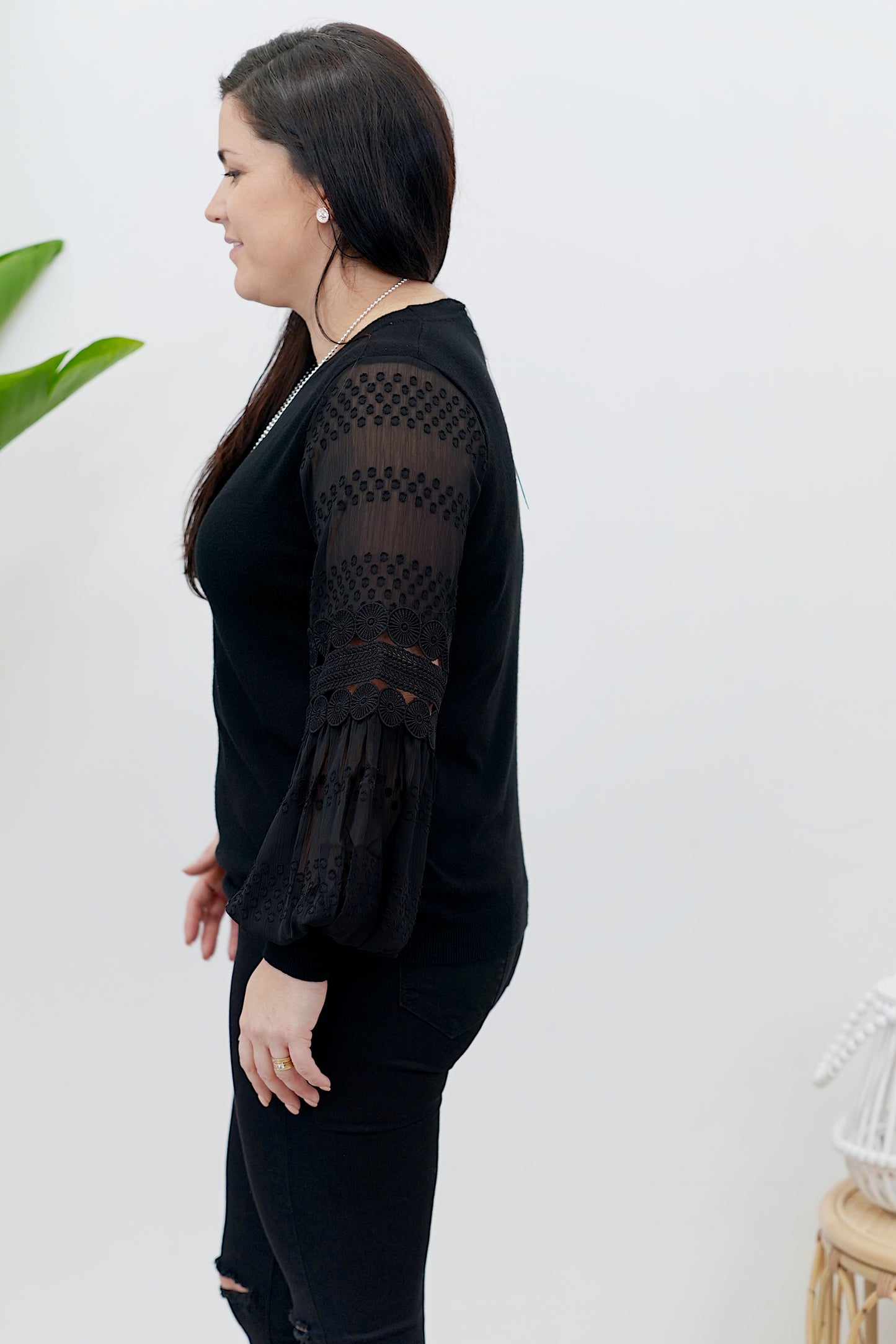 Laney Lace Top - Black