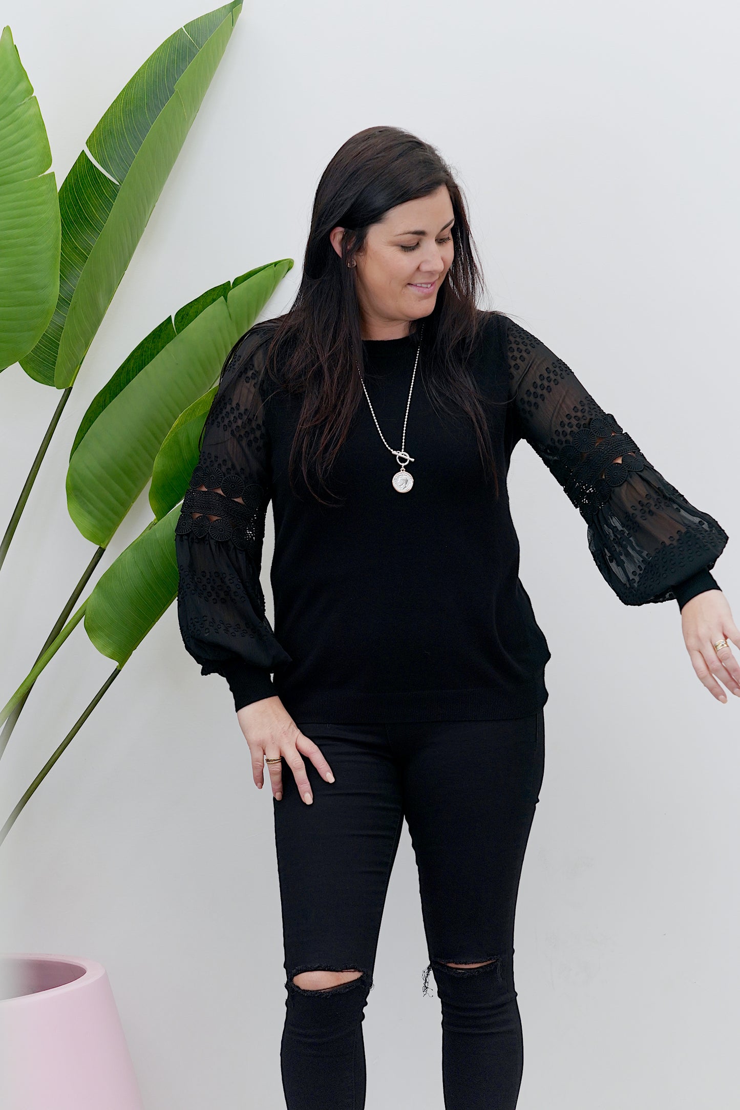 Laney Lace Top - Black