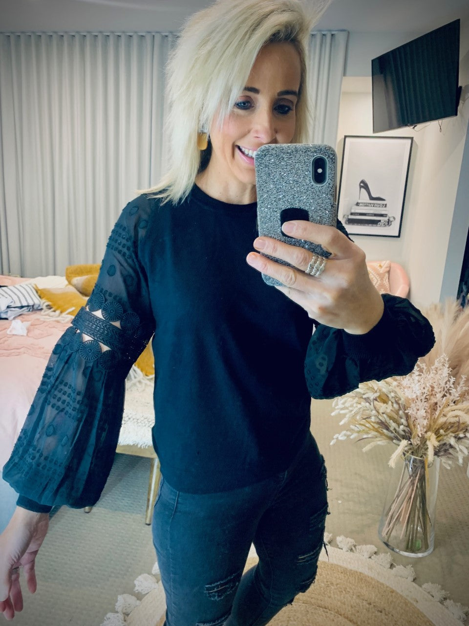 Laney Lace Top - Black