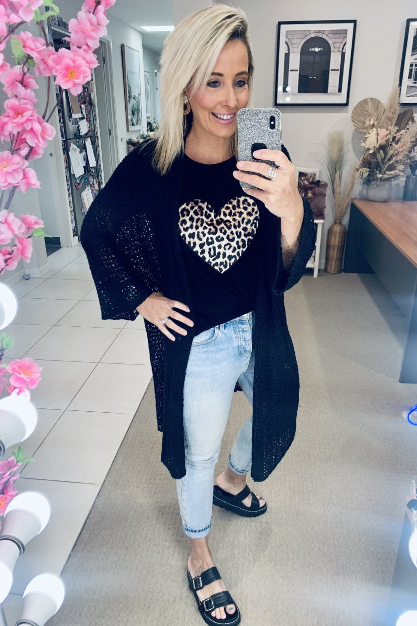 Eclipse Kimono - Black