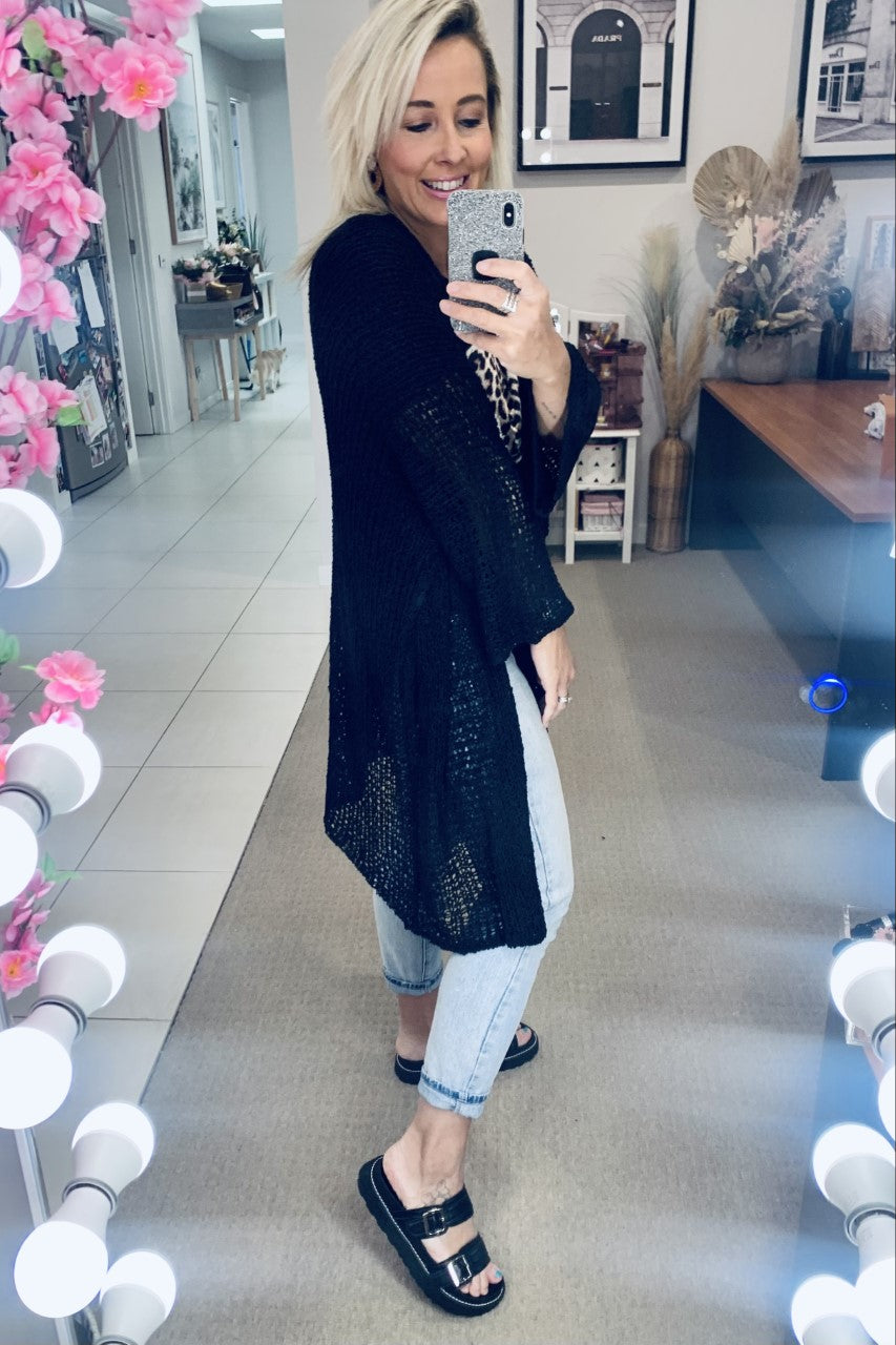 Eclipse Kimono - Black