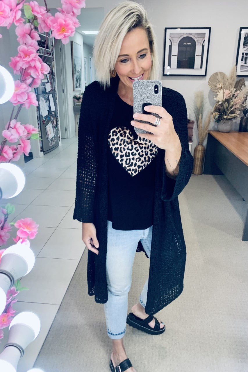 Eclipse Kimono - Black