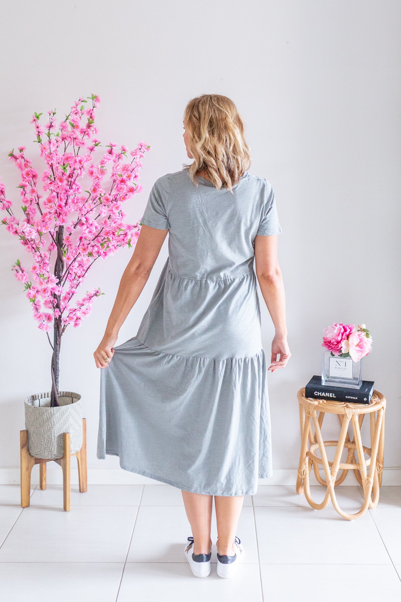 Comfort Layer Dress- Soft Khaki