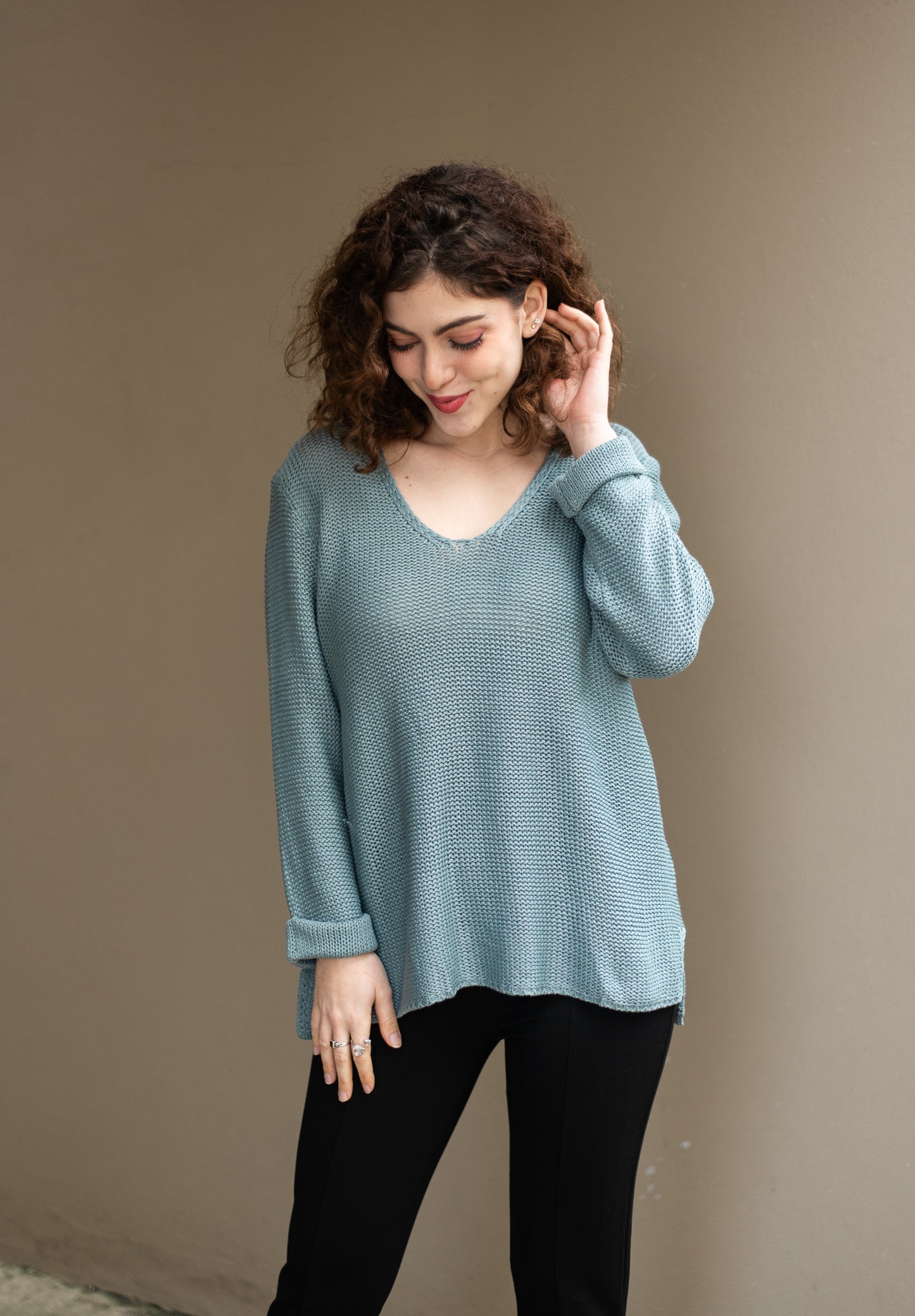 Cindy Knit - Sage Teal