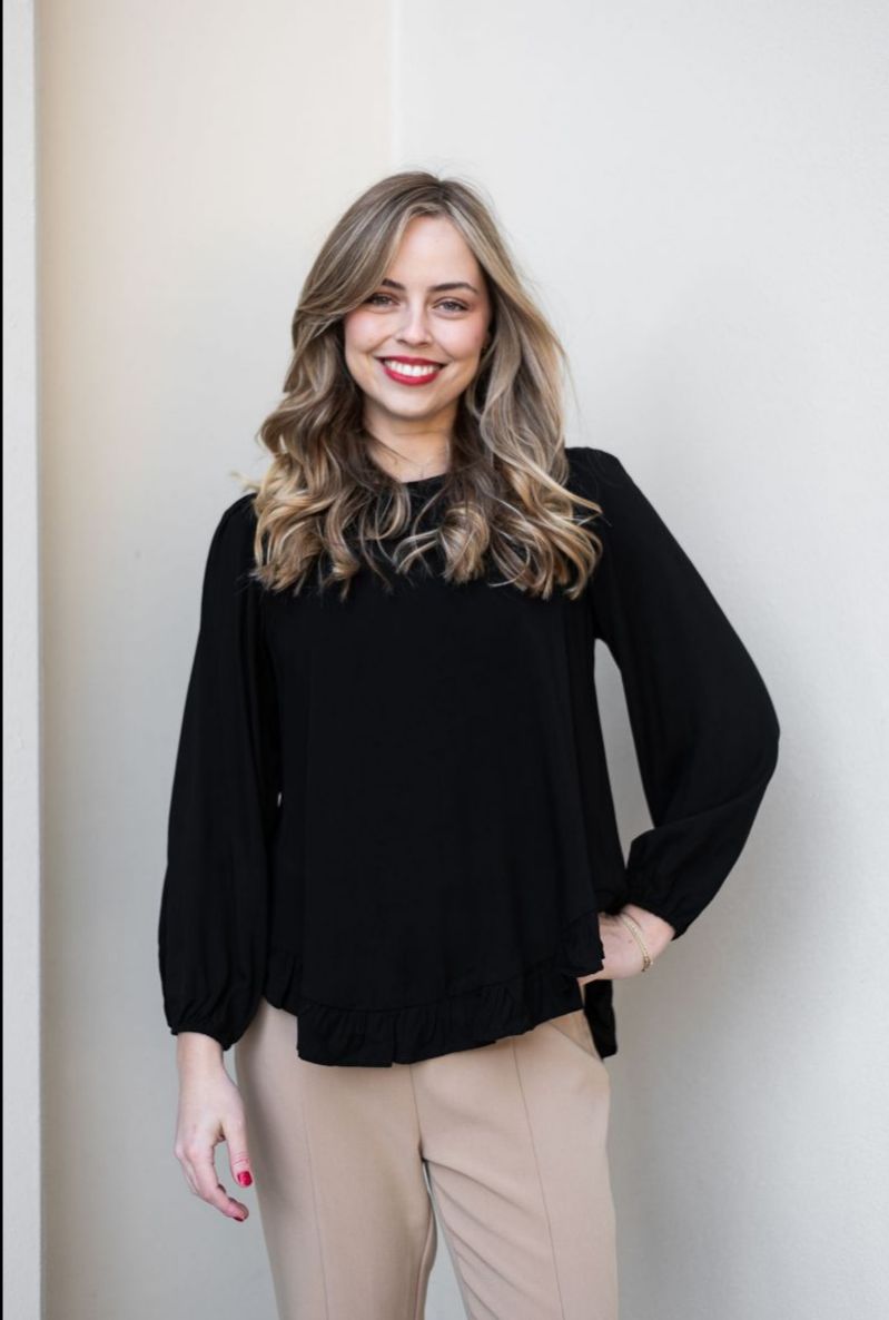 Frill Top- Black