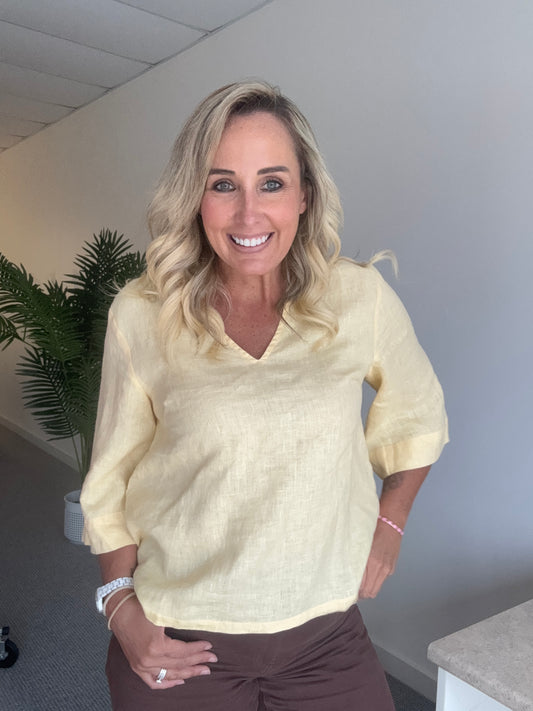 Butter Linen Top