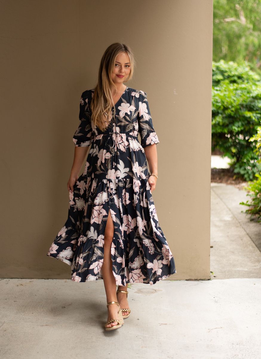 Navy Lilly Maxi Dress