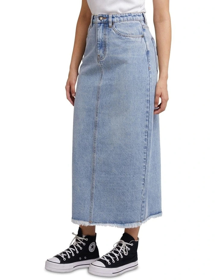 Ray Maxi Skirt- Light Blue