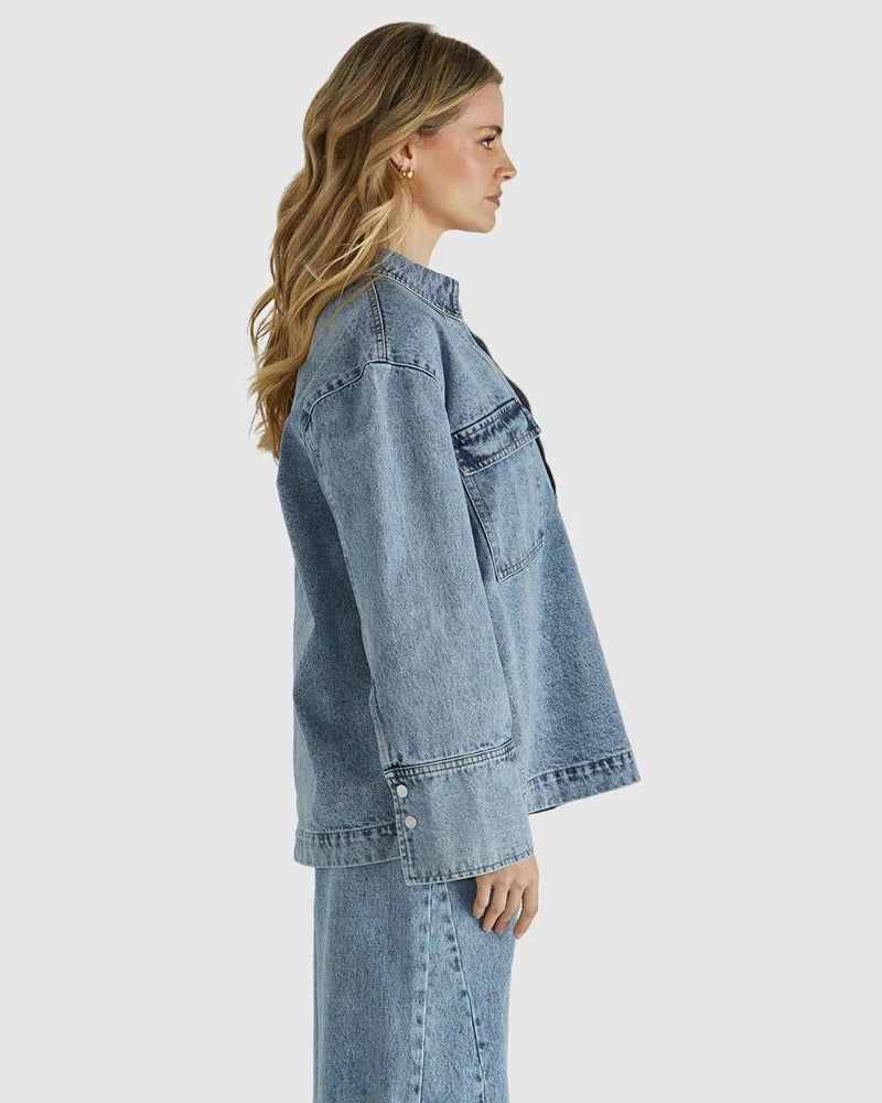 Jordan Denim Top- Acid Wash