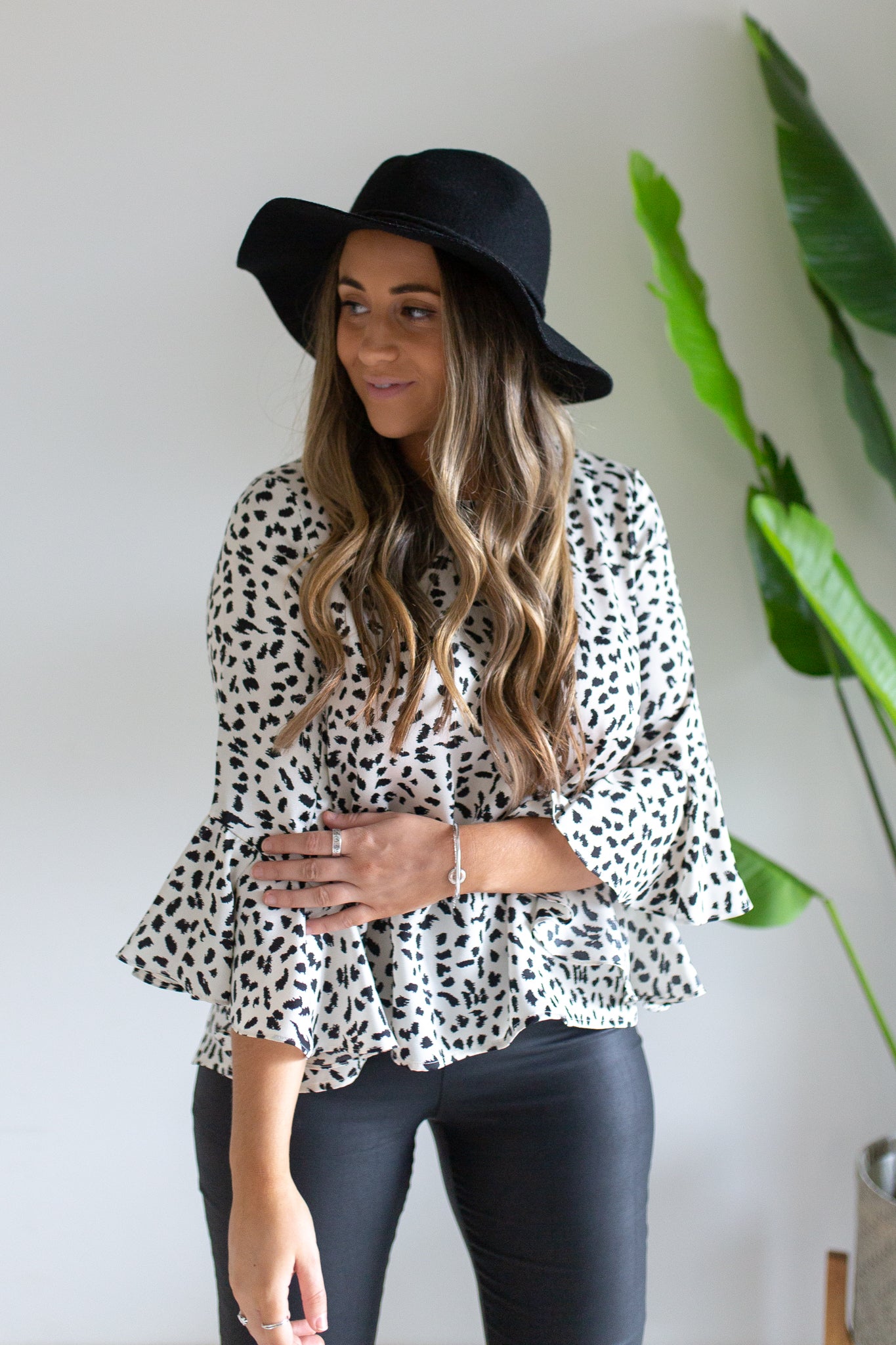 Dotsy Top- White