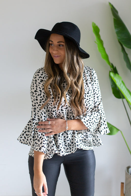 Dotsy Top- White