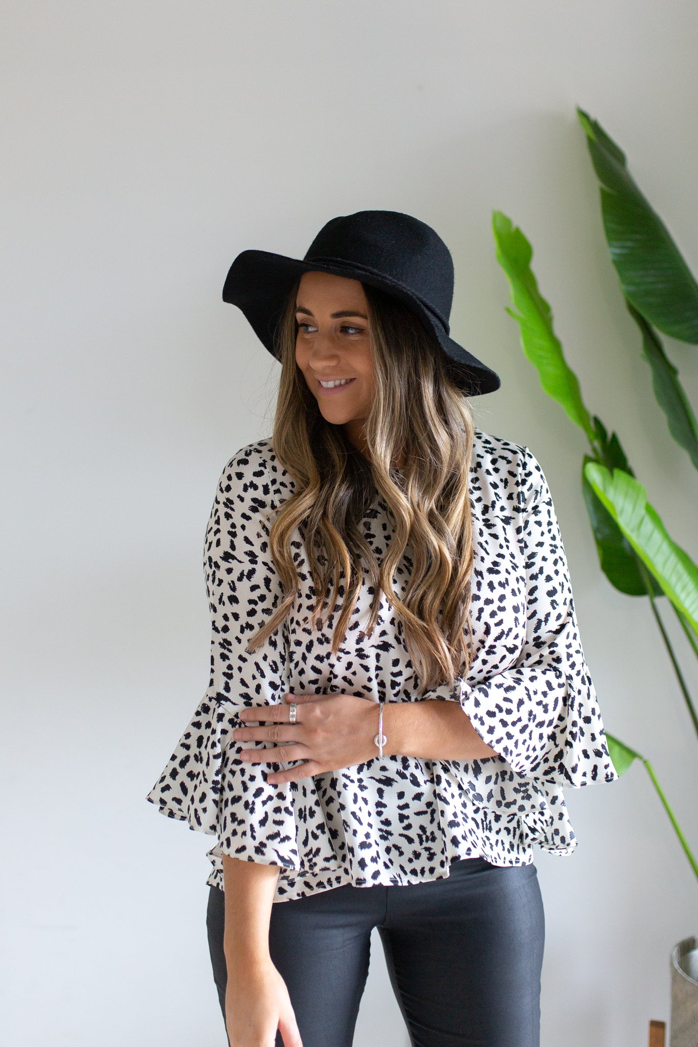 Dotsy Top- White
